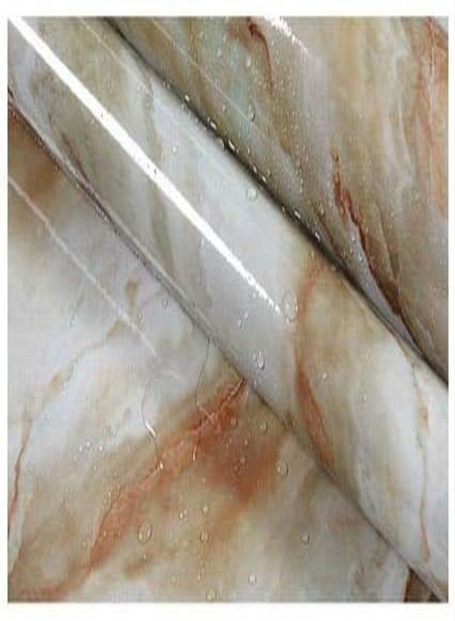 JENY Marble Granite Contact Paper 24"x78.7" Decorative Sticker Shelf Liners Cabinets Shelves Doors Film Waterproof Wallpaper Oil Proof Vinyl Paper Furniture Cover Surface Kitchen (Orange-Crack) - Image 5